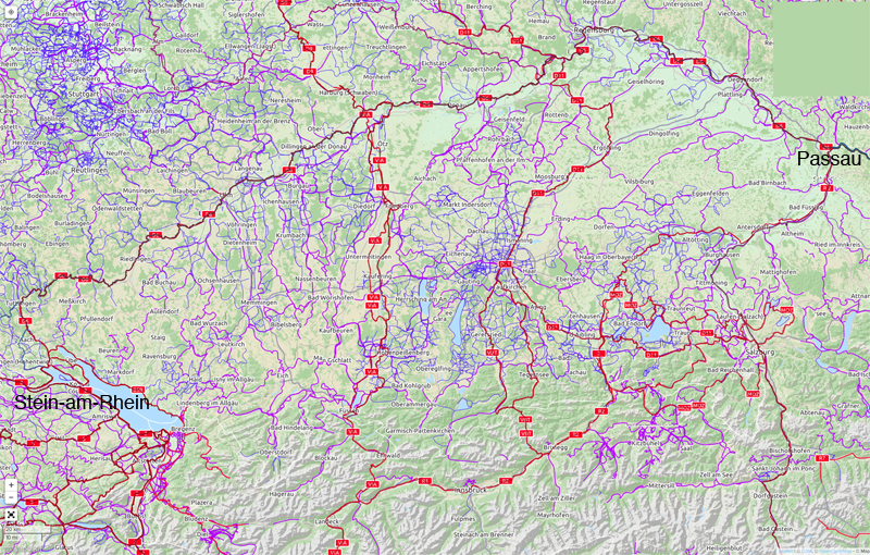 Bike routes through Germany